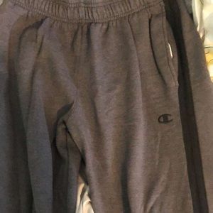 Size large men’s Champion gray sweatpants
